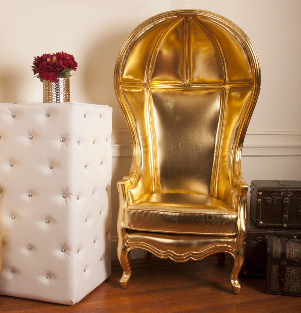 gold king chair