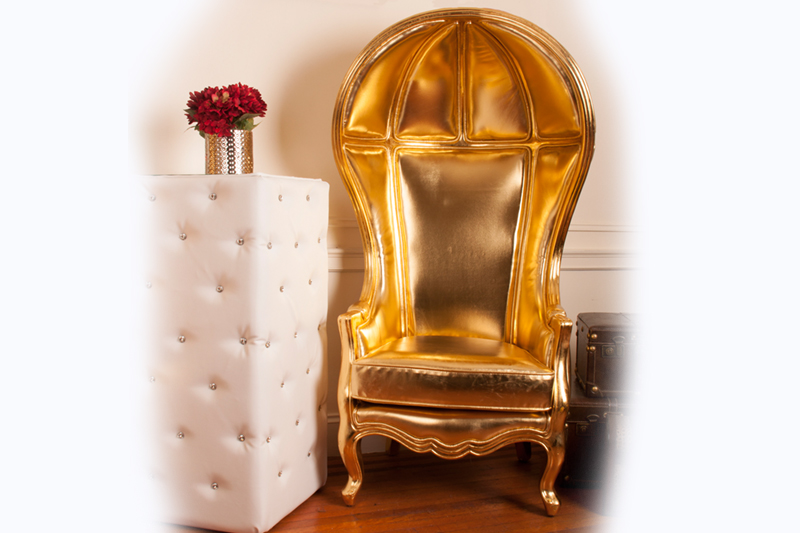 big gold chair