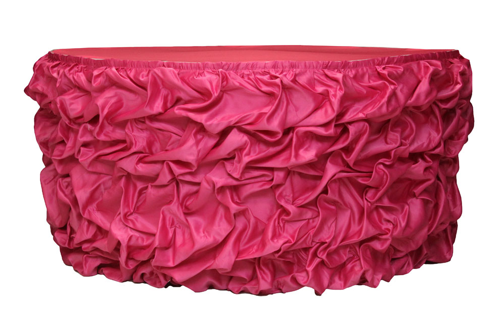 Ruffle Pink Table Skirt